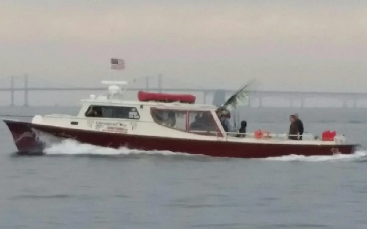 Charter boat cruising the Chesapeake Bay