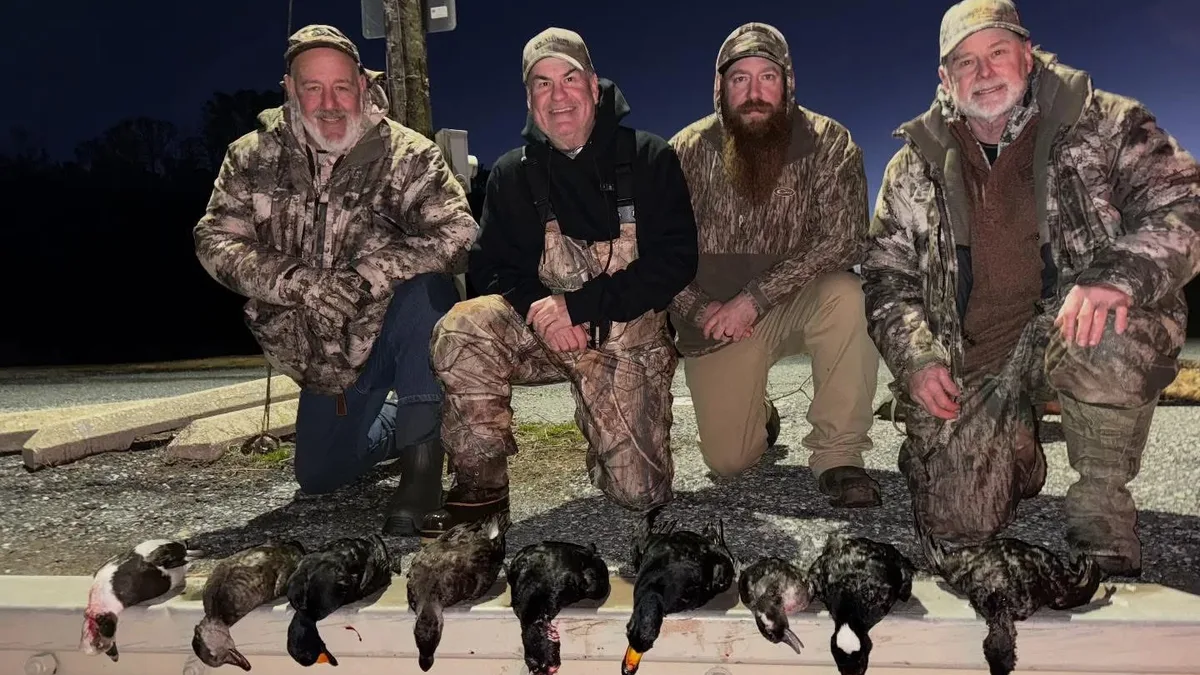 Guided duck hunting trip on the Chesapeake Bay